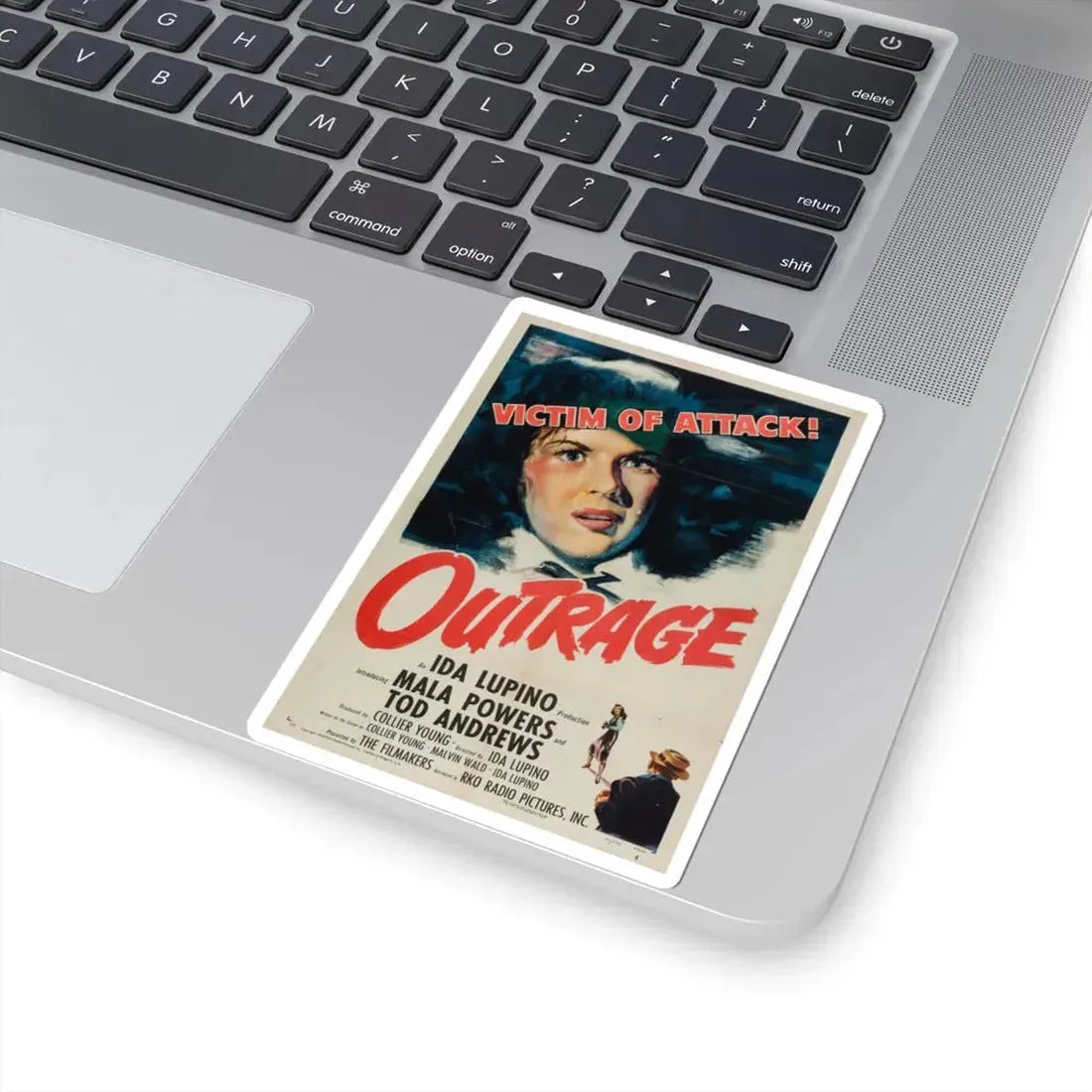 Outrage 1950 Movie Poster - STICKER Vinyl Kiss-Cut Decal - The Sticker Space