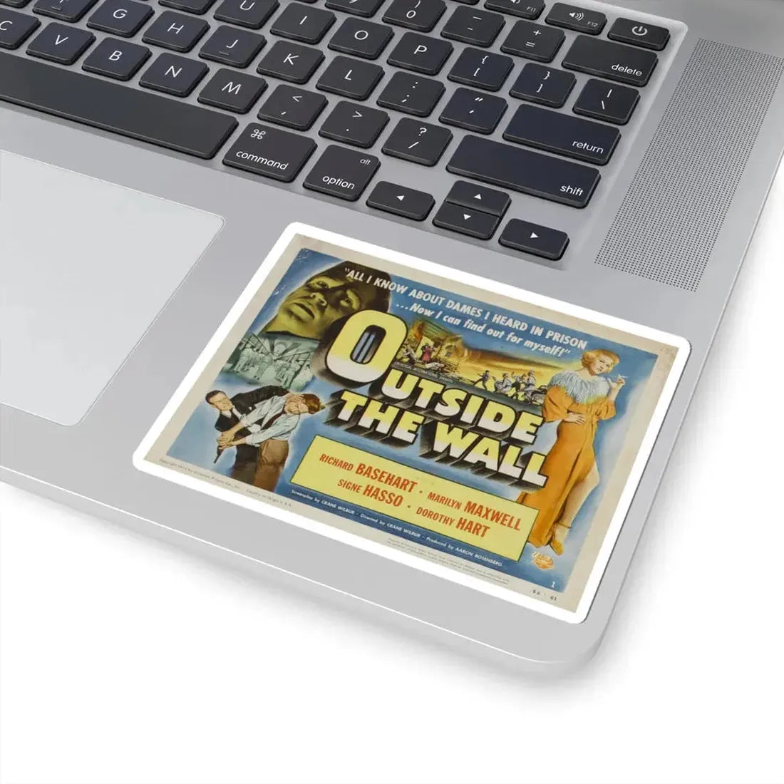 Outside the Wall 1950 v2 Movie Poster - STICKER Vinyl Kiss-Cut Decal - The Sticker Space