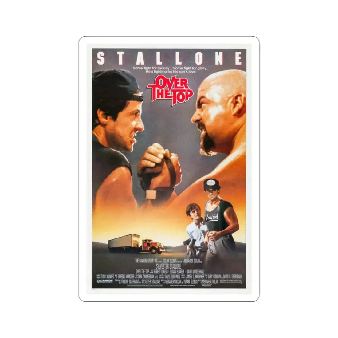 Over the Top 1987 Movie Poster STICKER Vinyl Die-Cut Decal - The Sticker Space
