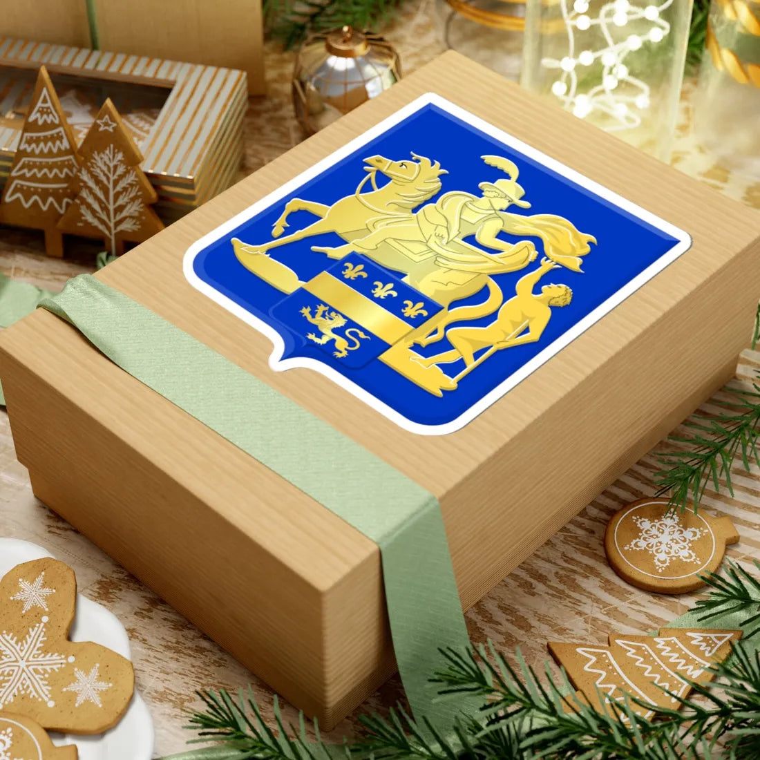 Overijse wapen (Belgium) (Coat of Arms) STICKER Vinyl Kiss-Cut Decal - The Sticker Space