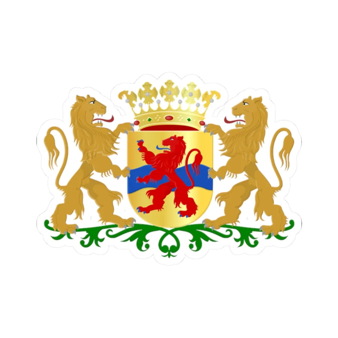 Overijssel wapen (Netherlands) (Coat of Arms) STICKER Vinyl Kiss-Cut Decal 2 Inch White - The Sticker Space