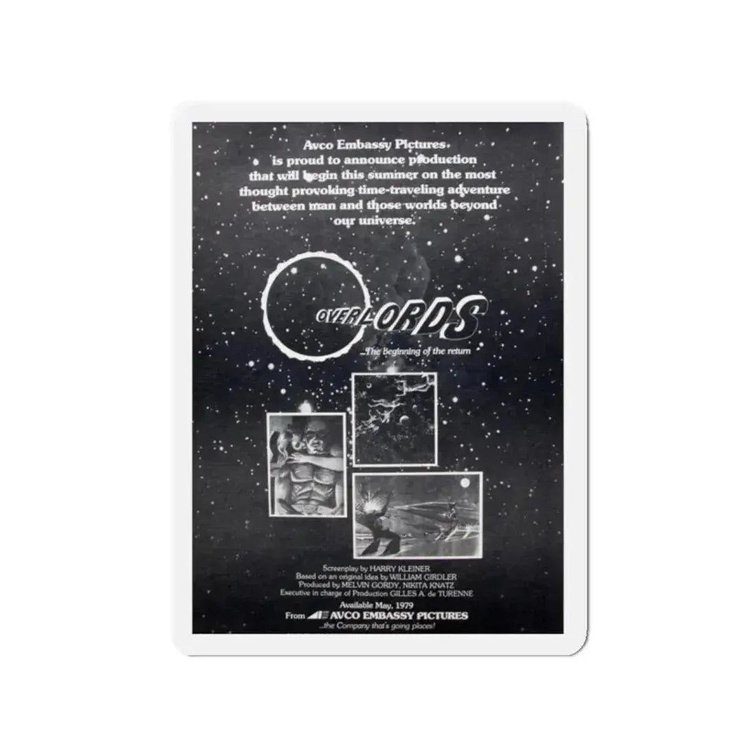 OVERLORDS 1979 Movie Poster - Refrigerator Magnet 2 Inch Die-Cut - The Sticker Space