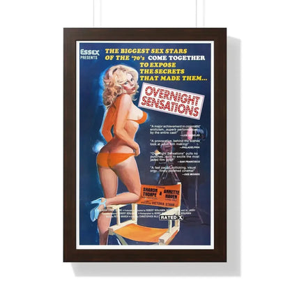 OVERNIGHT SENSATIONS 1976 - Framed Movie Poster - The Sticker Space