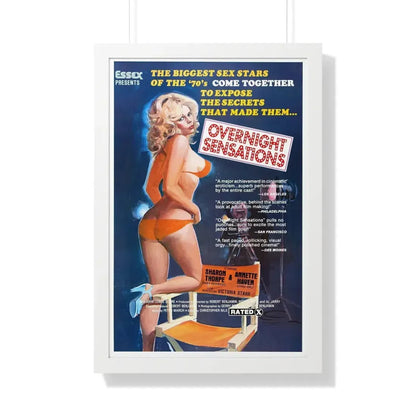 OVERNIGHT SENSATIONS 1976 - Framed Movie Poster - The Sticker Space