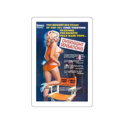 OVERNIGHT SENSATIONS 1976 Movie Poster STICKER Vinyl Die-Cut Decal 3 Inch - The Sticker Space