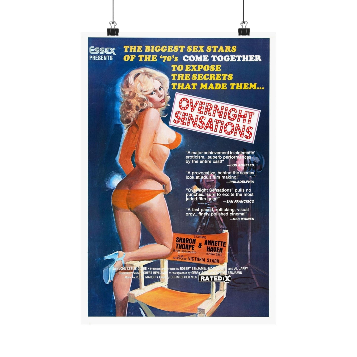 OVERNIGHT SENSATIONS 1976 - Paper Movie Poster-12″ x 18″-The Sticker Space