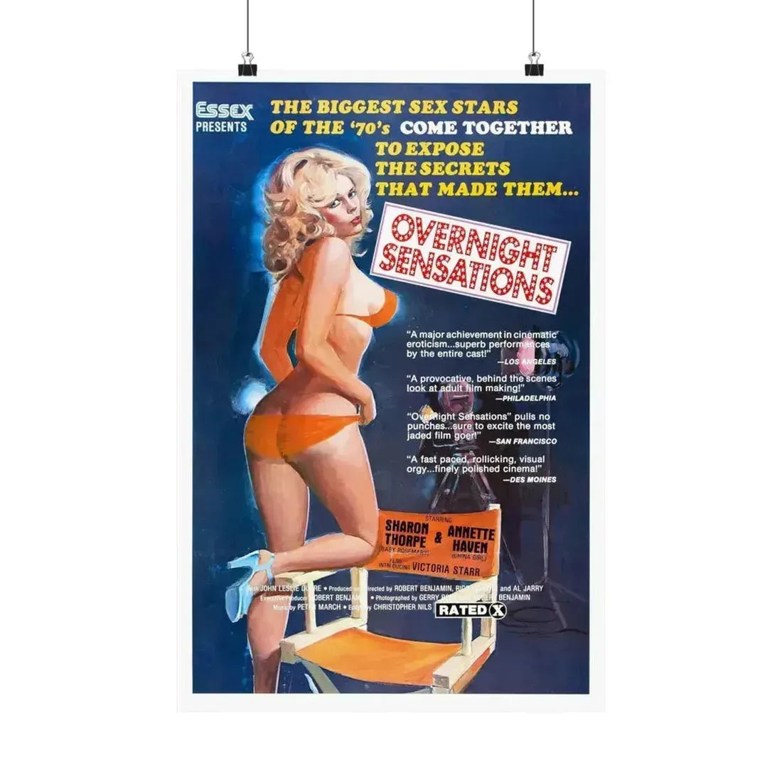 OVERNIGHT SENSATIONS 1976 - Paper Movie Poster 16″ x 24″ Matte - The Sticker Space
