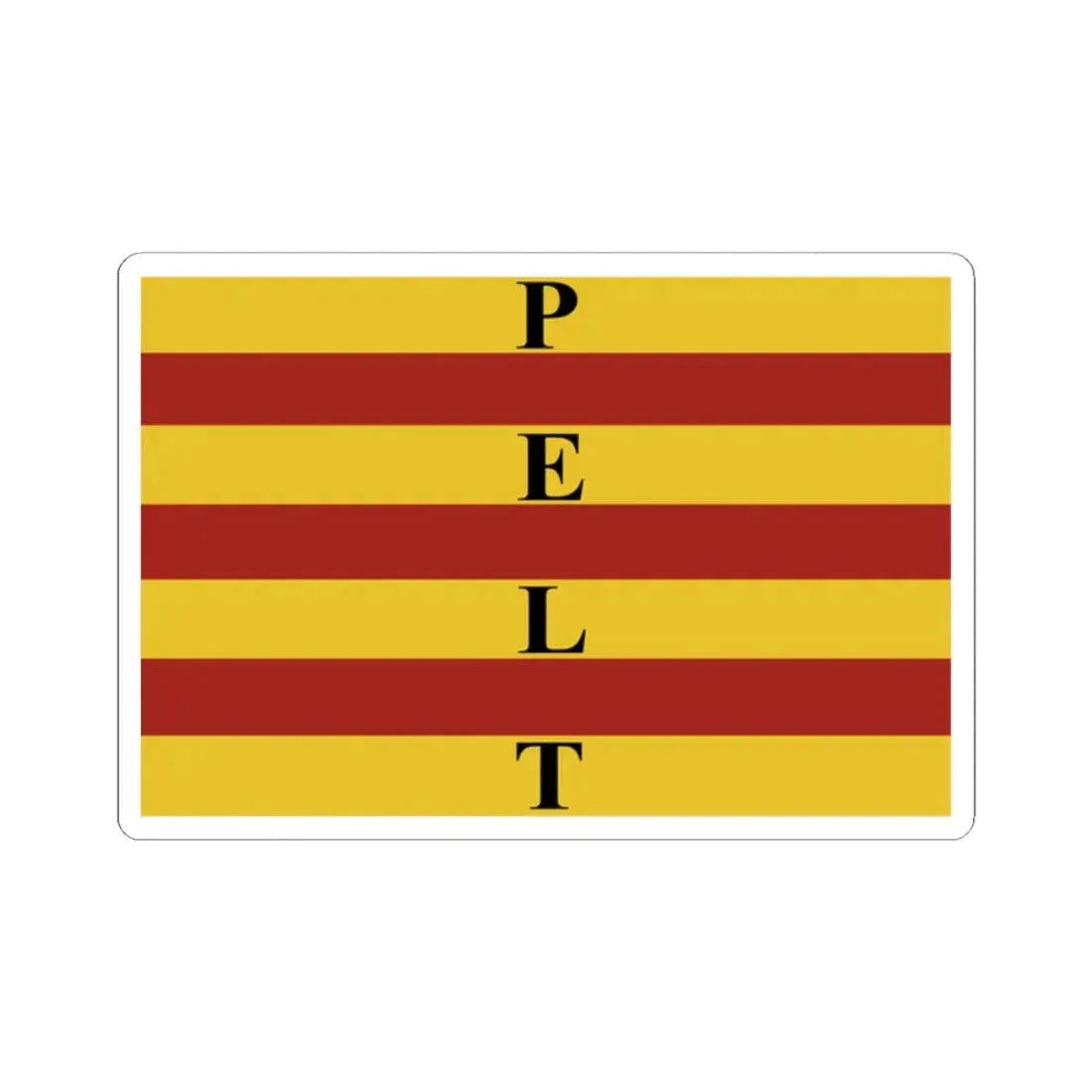 Overpelt vlag (Belgium) STICKER Vinyl Kiss-Cut Decal 2 Inch White - The Sticker Space