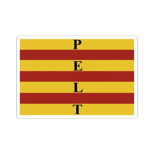 Overpelt vlag (Belgium) STICKER Vinyl Kiss-Cut Decal 2 Inch White - The Sticker Space
