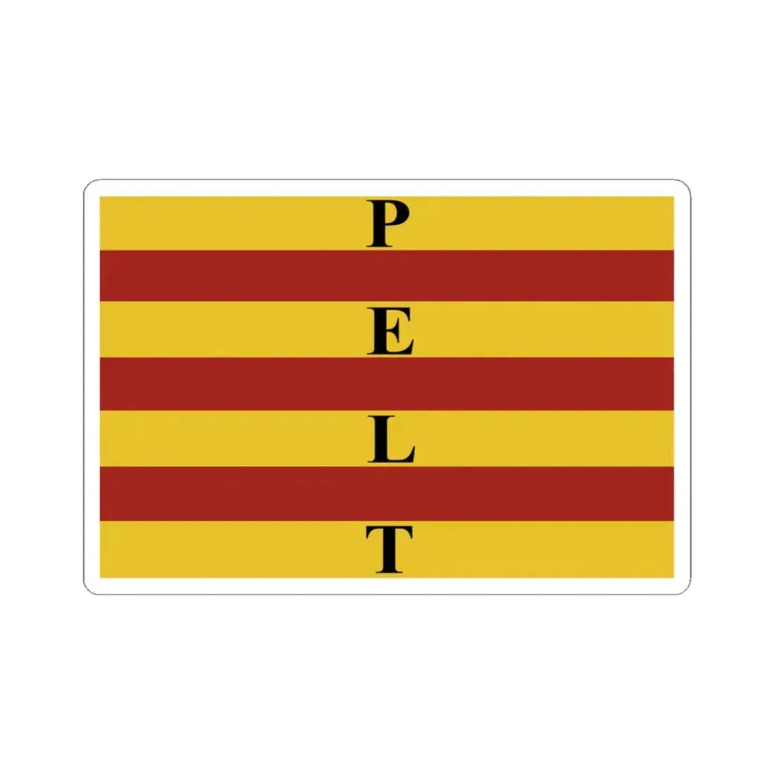 Overpelt vlag (Belgium) STICKER Vinyl Kiss-Cut Decal 3 Inch White - The Sticker Space