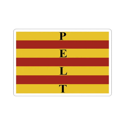 Overpelt vlag (Belgium) STICKER Vinyl Kiss-Cut Decal 3 Inch White - The Sticker Space