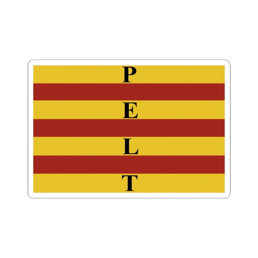 Overpelt vlag (Belgium) STICKER Vinyl Kiss-Cut Decal 4 Inch White - The Sticker Space