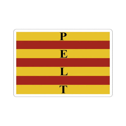 Overpelt vlag (Belgium) STICKER Vinyl Kiss-Cut Decal 4 Inch White - The Sticker Space