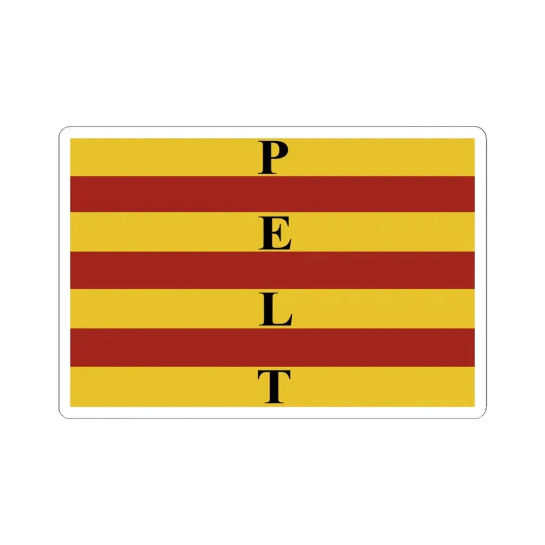 Overpelt vlag (Belgium) STICKER Vinyl Kiss-Cut Decal 6 Inch White - The Sticker Space