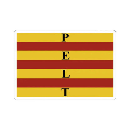 Overpelt vlag (Belgium) STICKER Vinyl Kiss-Cut Decal 6 Inch White - The Sticker Space