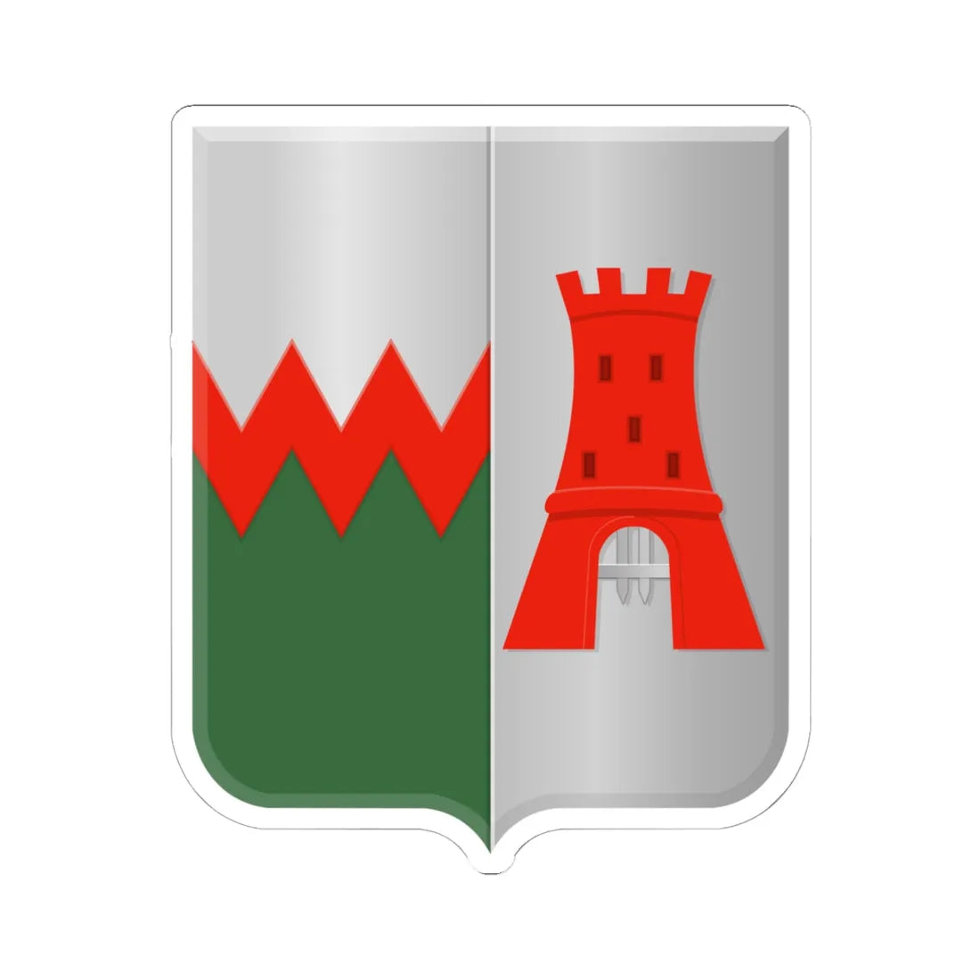 Overschie wapen (Netherlands) (Coat of Arms) STICKER Vinyl Kiss-Cut Decal 6 Inch White - The Sticker Space