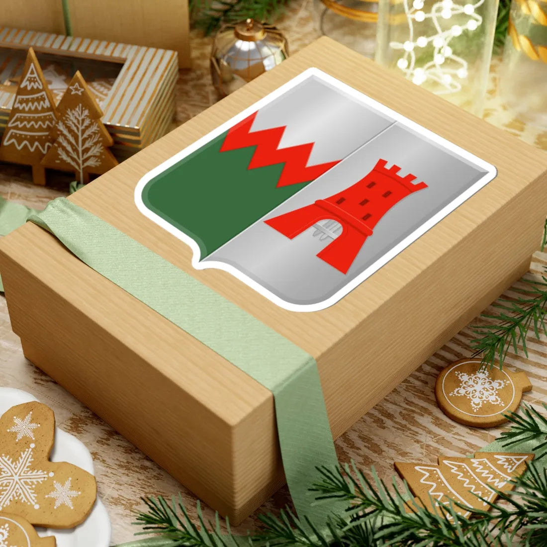 Overschie wapen (Netherlands) (Coat of Arms) STICKER Vinyl Kiss-Cut Decal - The Sticker Space