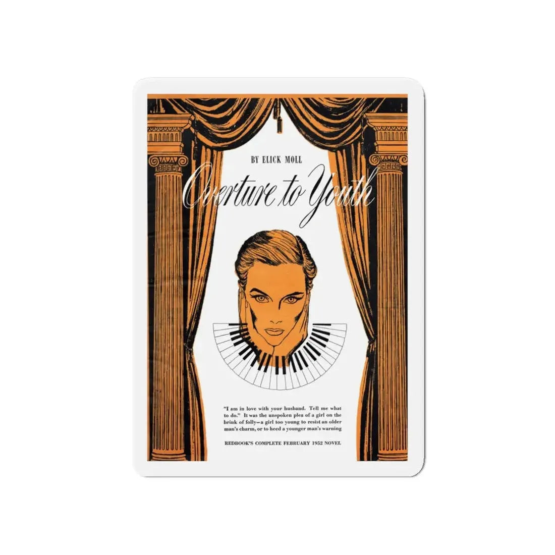 Overture to Youth (1), Redbook, February 1952 (Magazine Illustration) Refrigerator Magnet - The Sticker Space