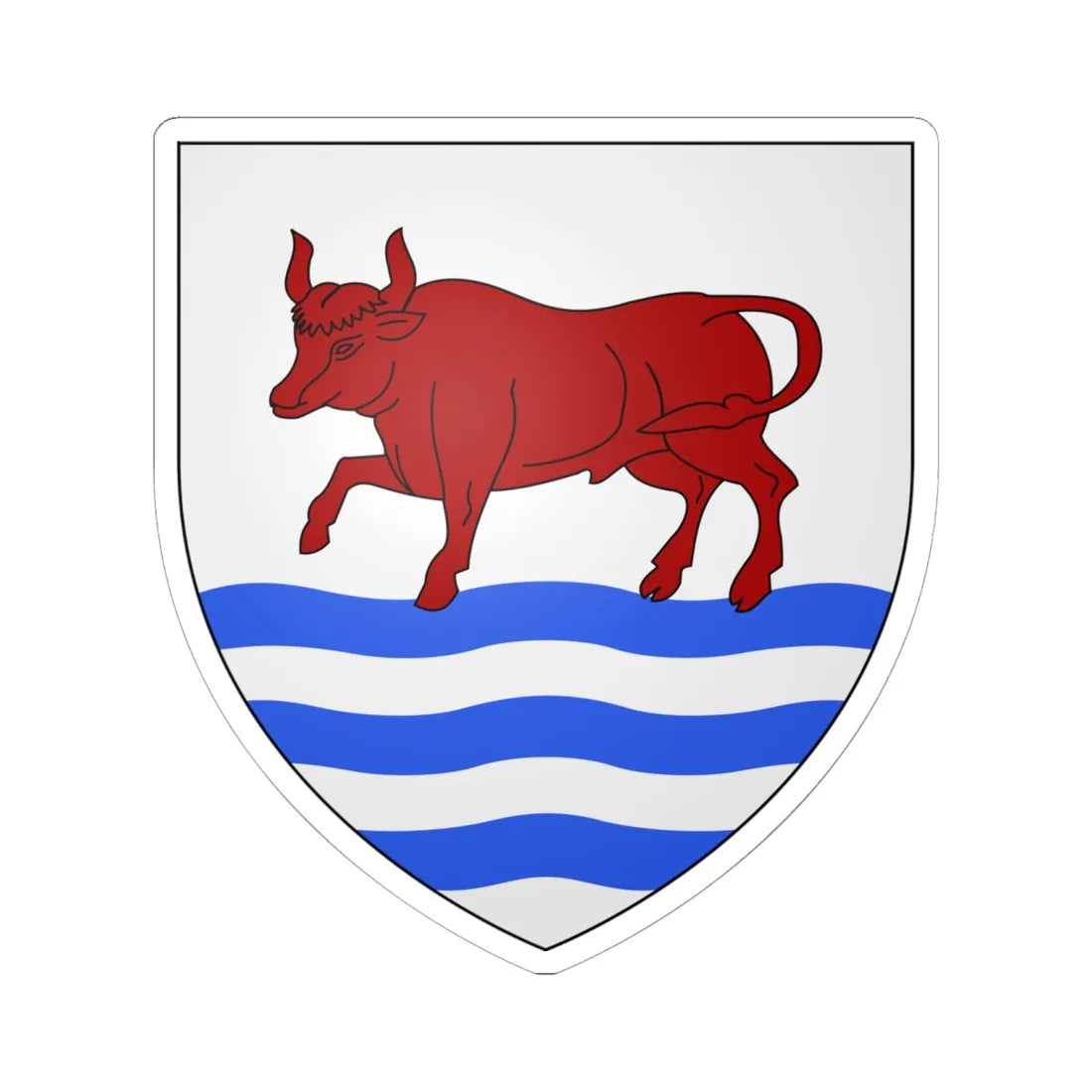 Oxford - Coat of Arms (England) (Coat of Arms) STICKER Vinyl Kiss-Cut Decal 6 Inch White - The Sticker Space