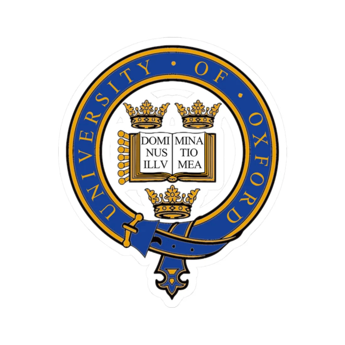 Oxford (England) (Coat of Arms) STICKER Vinyl Kiss-Cut Decal 2 Inch White - The Sticker Space