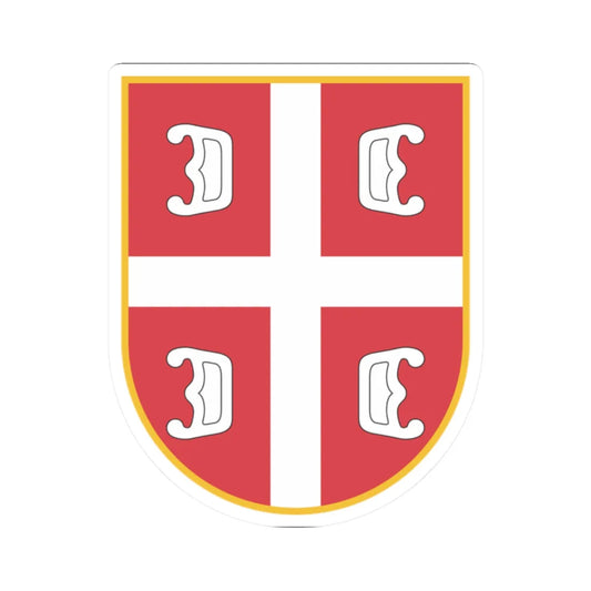 Oznaka pripadnosti 2 (Serbia) (Coat of Arms) STICKER Vinyl Kiss-Cut Decal 2 Inch White - The Sticker Space