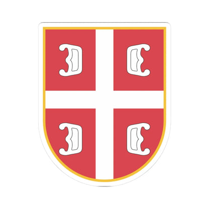 Oznaka pripadnosti 2 (Serbia) (Coat of Arms) STICKER Vinyl Kiss-Cut Decal 3 Inch White - The Sticker Space