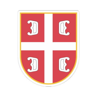 Oznaka pripadnosti 2 (Serbia) (Coat of Arms) STICKER Vinyl Kiss-Cut Decal 6 Inch White - The Sticker Space