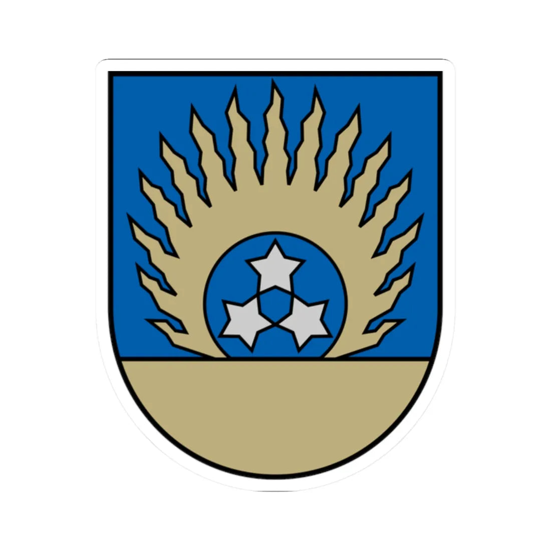 Ozolnieku novads COA (Latvia) (Coat of Arms) STICKER Vinyl Kiss-Cut Decal 2 Inch White - The Sticker Space