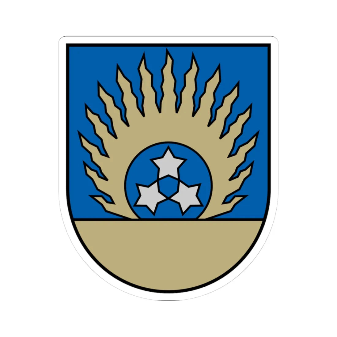 Ozolnieku novads COA (Latvia) (Coat of Arms) STICKER Vinyl Kiss-Cut Decal 3 Inch White - The Sticker Space