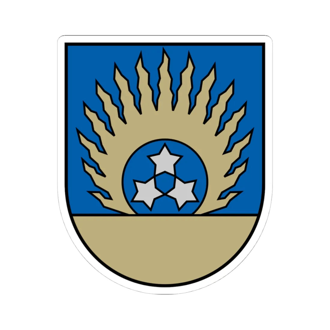 Ozolnieku novads COA (Latvia) (Coat of Arms) STICKER Vinyl Kiss-Cut Decal 4 Inch White - The Sticker Space