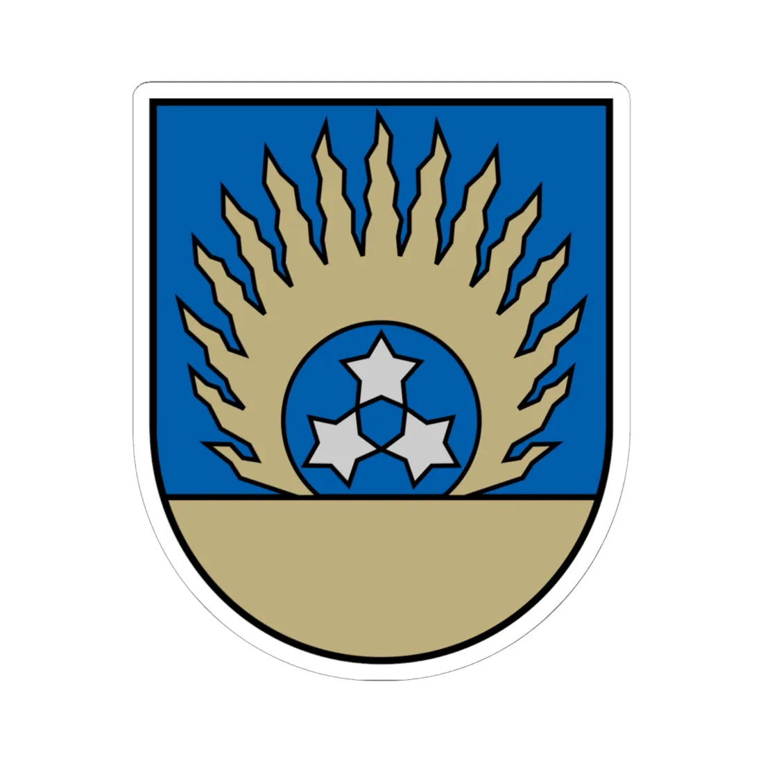 Ozolnieku novads COA (Latvia) (Coat of Arms) STICKER Vinyl Kiss-Cut Decal 6 Inch White - The Sticker Space