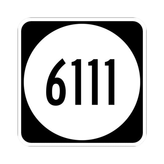 PR tertiary 6111 (Puerto Rico) (Road Sign) STICKER Vinyl Kiss-Cut Decal 2 Inch White - The Sticker Space