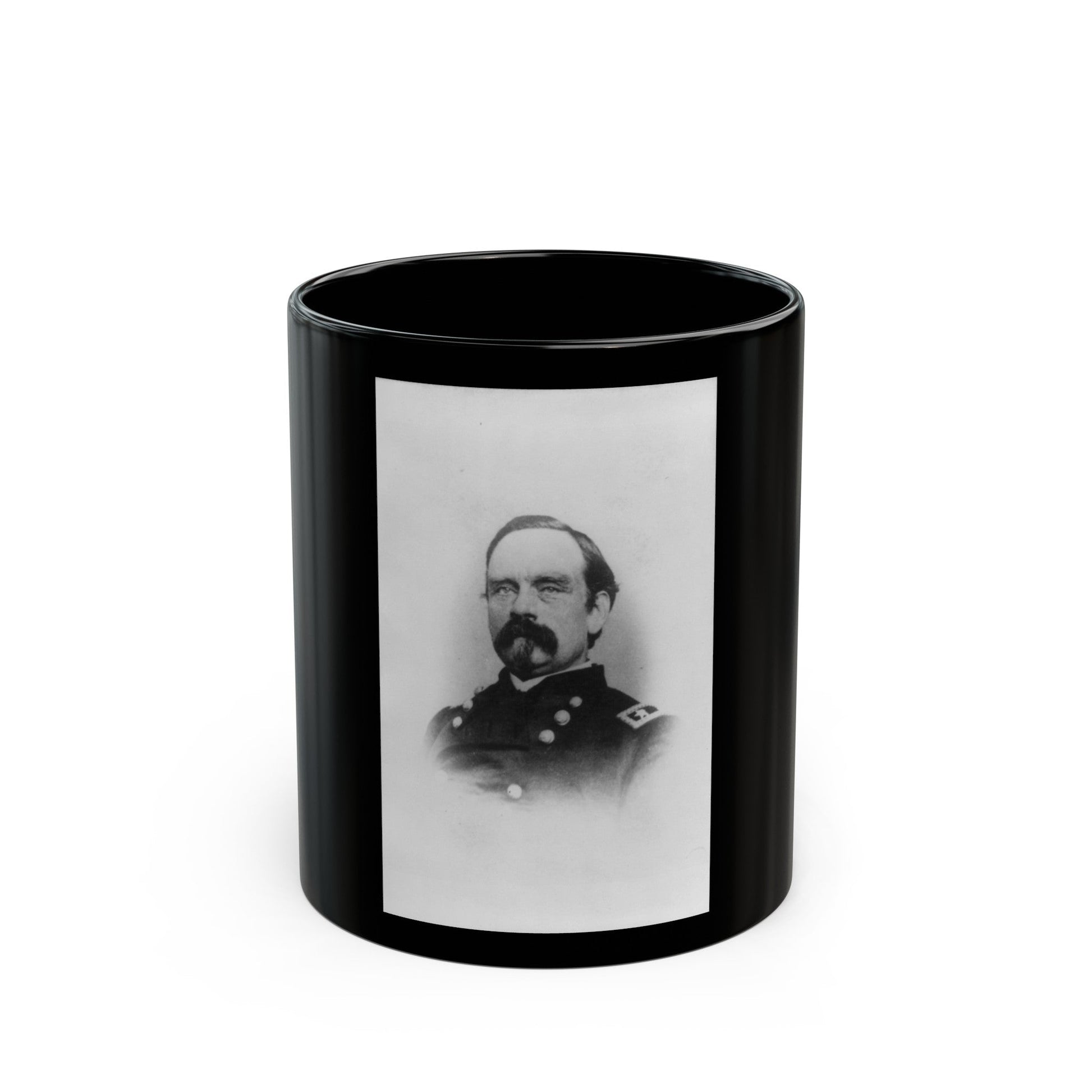 P.J. Osterhaus, Head-And-Shoulders Portrait, Facing Left (U.S. Civil War) Black Coffee Mug-11oz-The Sticker Space