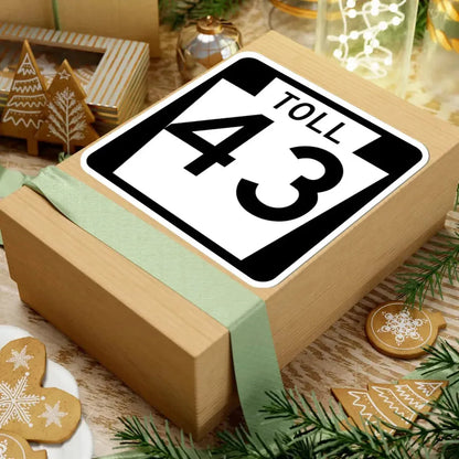 PA-Toll-43 (Pennsylvania) (Road Sign) STICKER Vinyl Kiss-Cut Decal - The Sticker Space