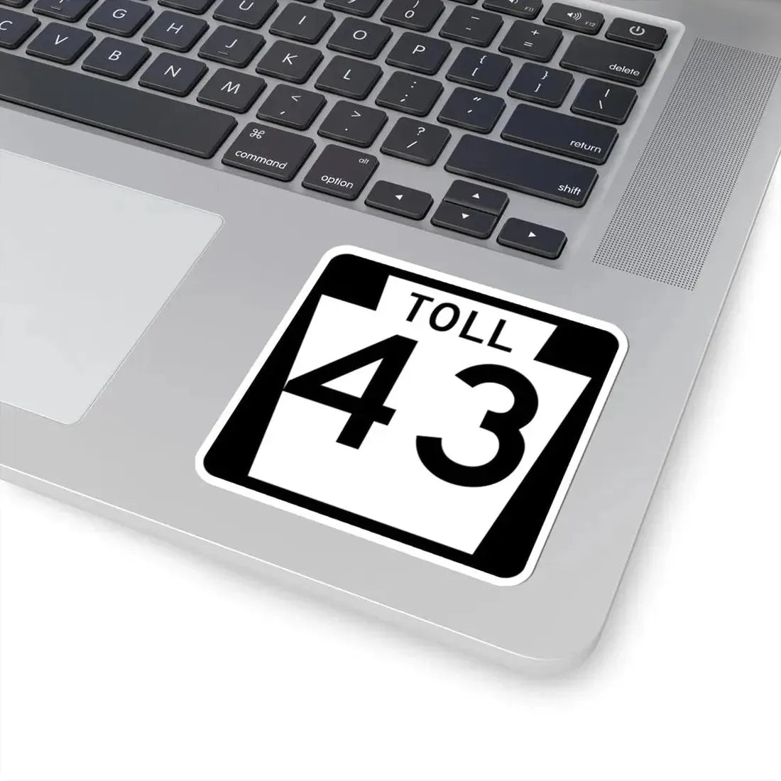 PA-Toll-43 (Pennsylvania) (Road Sign) STICKER Vinyl Kiss-Cut Decal - The Sticker Space