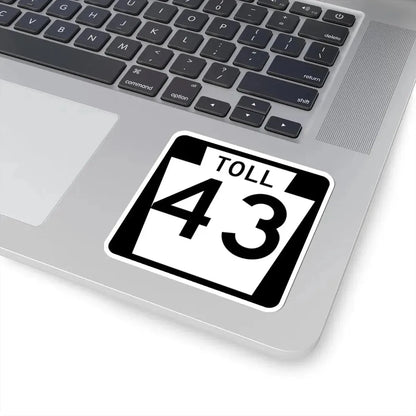 PA-Toll-43 (Pennsylvania) (Road Sign) STICKER Vinyl Kiss-Cut Decal - The Sticker Space