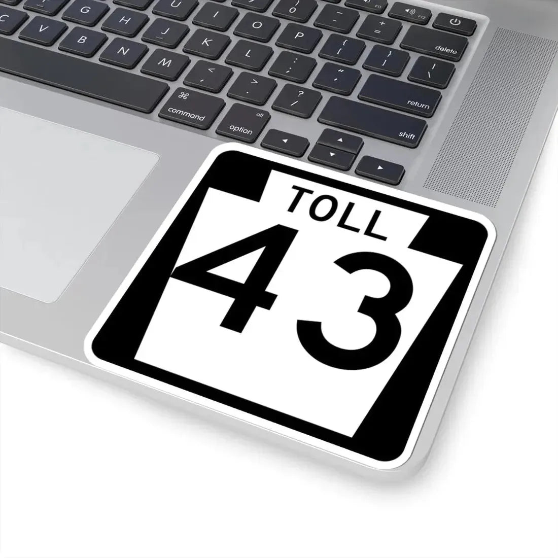 PA-Toll-43 (Pennsylvania) (Road Sign) STICKER Vinyl Kiss-Cut Decal - The Sticker Space