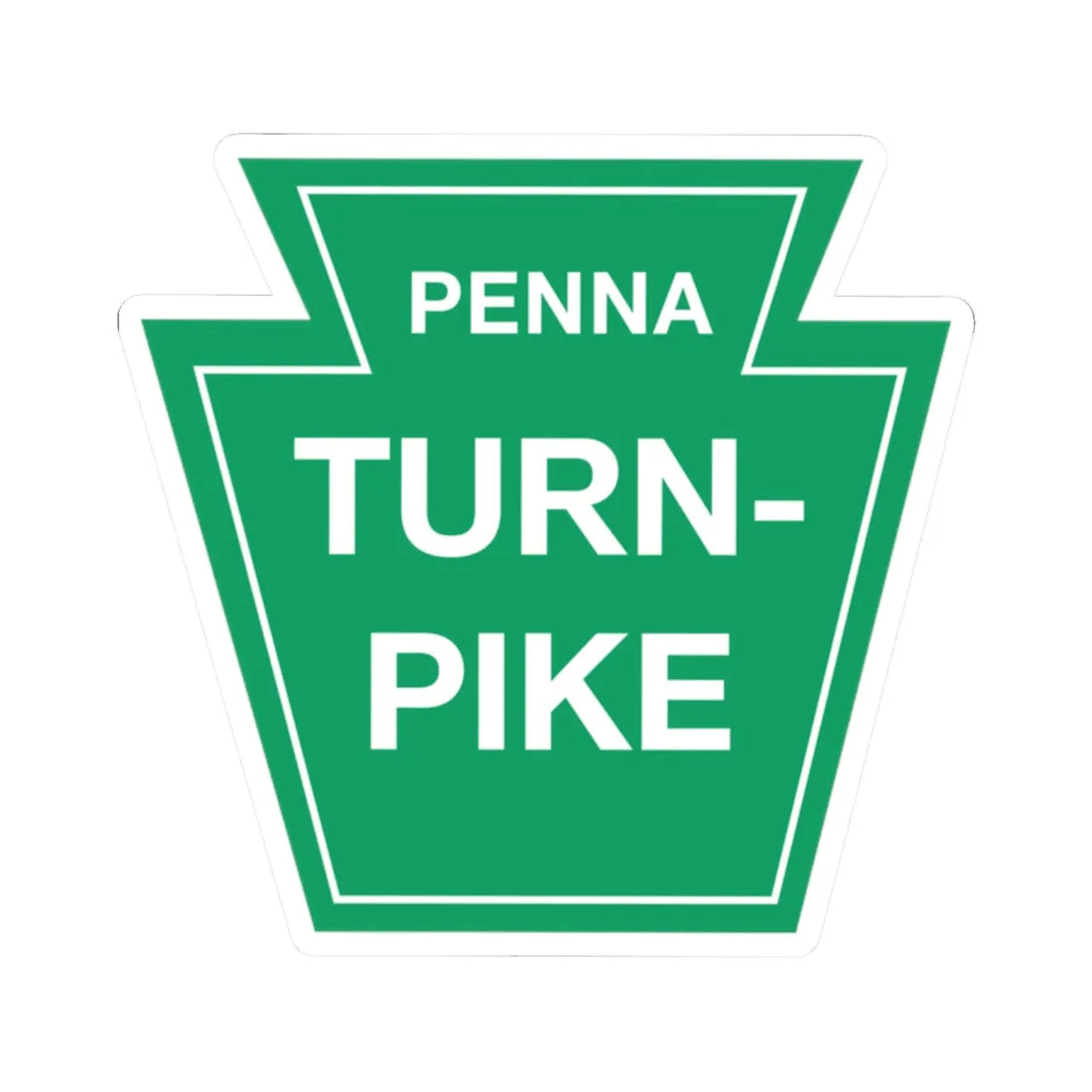 PA Turnpike Commission logo (Pennsylvania) (Road Sign) STICKER Vinyl Kiss-Cut Decal 2 Inch White - The Sticker Space