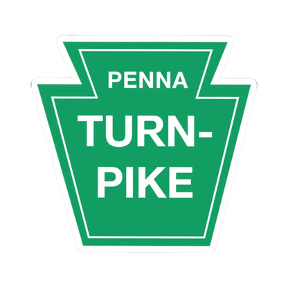 PA Turnpike Commission logo (Pennsylvania) (Road Sign) STICKER Vinyl Kiss-Cut Decal 2 Inch White - The Sticker Space