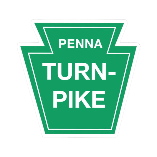 PA Turnpike Commission logo (Pennsylvania) (Road Sign) STICKER Vinyl Kiss-Cut Decal 2 Inch White - The Sticker Space