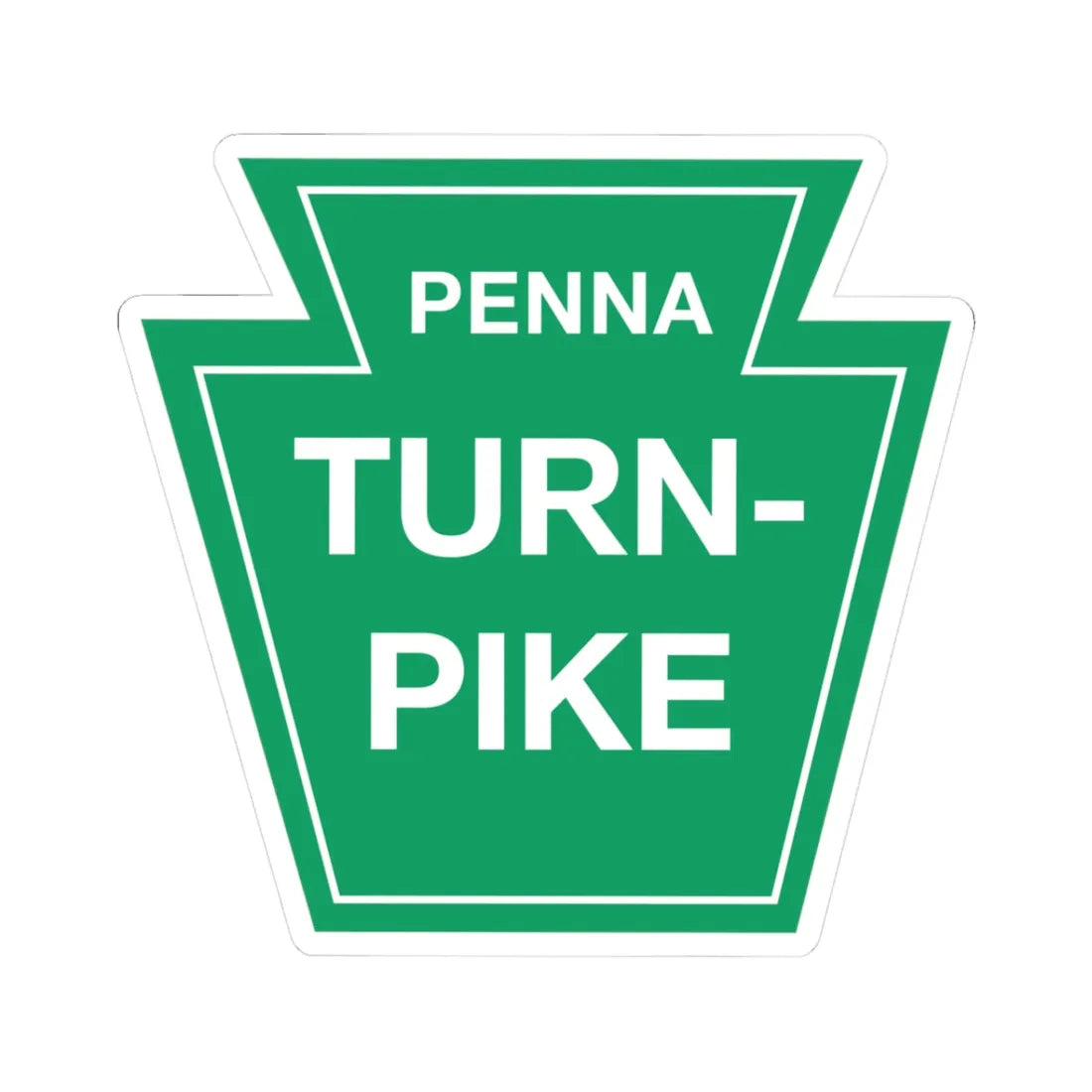 PA Turnpike Commission logo (Pennsylvania) (Road Sign) STICKER Vinyl Kiss-Cut Decal 3 Inch White - The Sticker Space