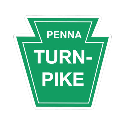 PA Turnpike Commission logo (Pennsylvania) (Road Sign) STICKER Vinyl Kiss-Cut Decal 3 Inch White - The Sticker Space
