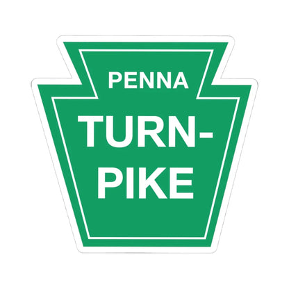 PA Turnpike Commission logo (Pennsylvania) (Road Sign) STICKER Vinyl Kiss-Cut Decal 4 Inch White - The Sticker Space