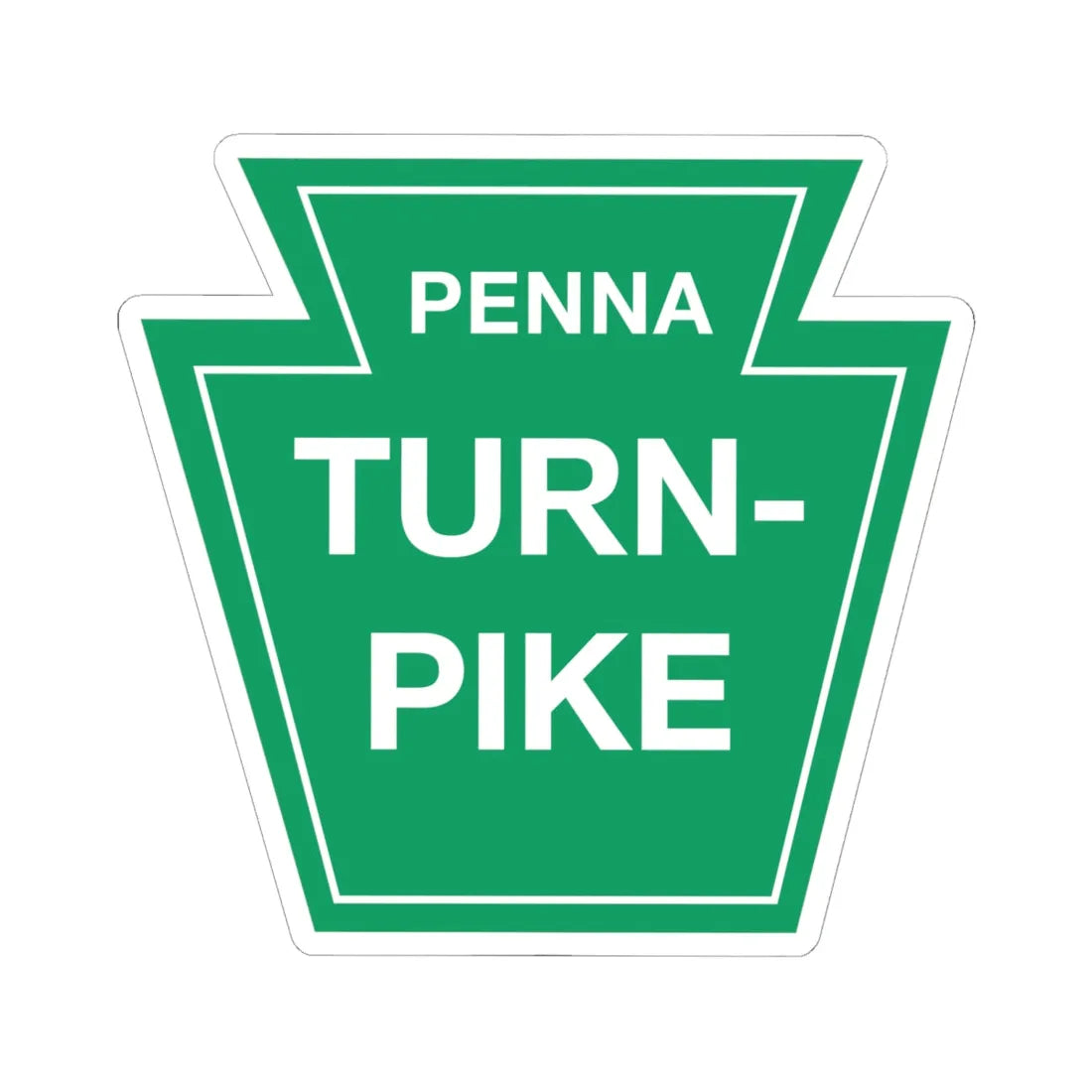 PA Turnpike Commission logo (Pennsylvania) (Road Sign) STICKER Vinyl Kiss-Cut Decal 6 Inch White - The Sticker Space