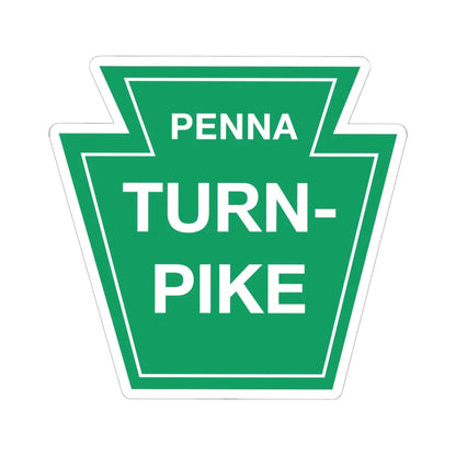 PA Turnpike Commission logo (Pennsylvania) (Road Sign) STICKER Vinyl Kiss-Cut Decal 6 Inch White - The Sticker Space