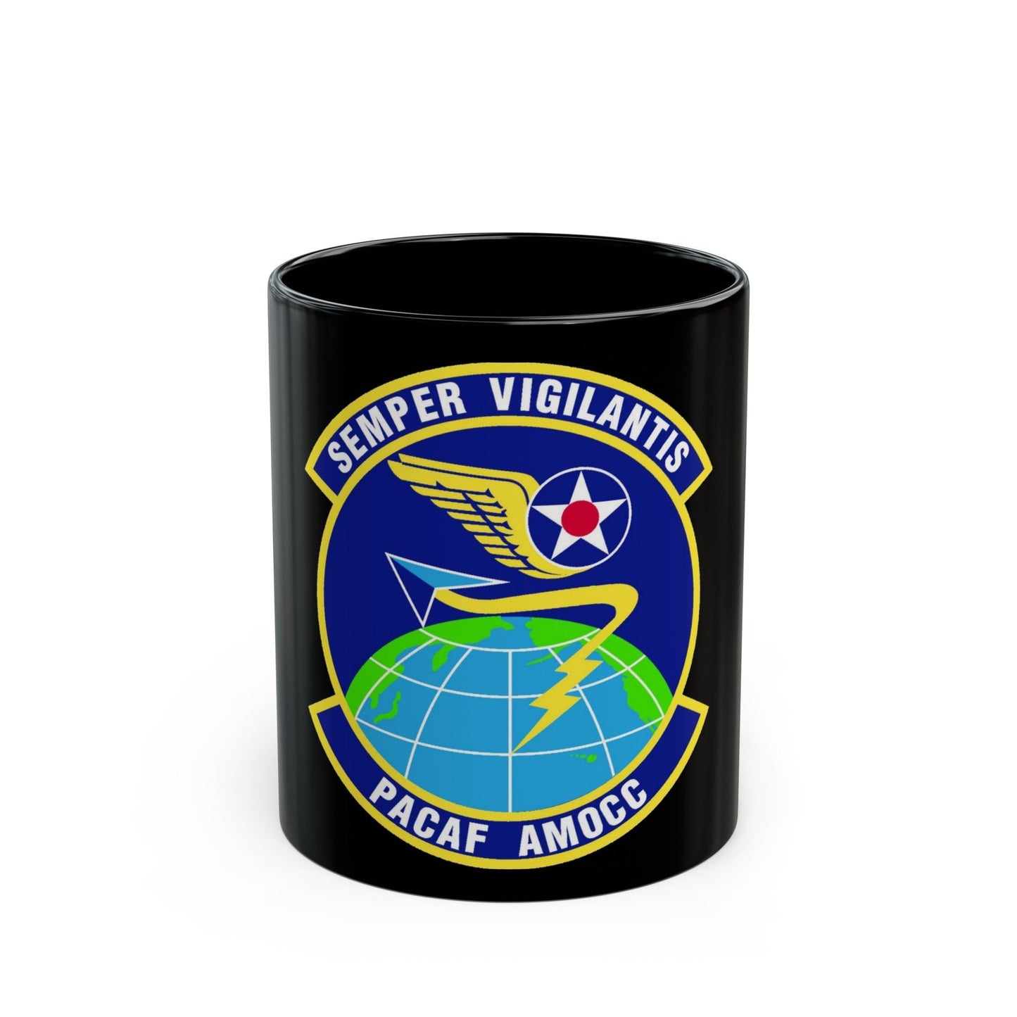 PACAF Air Mobility Operations Control Center (U.S. Air Force) Black Coffee Mug-11oz-The Sticker Space