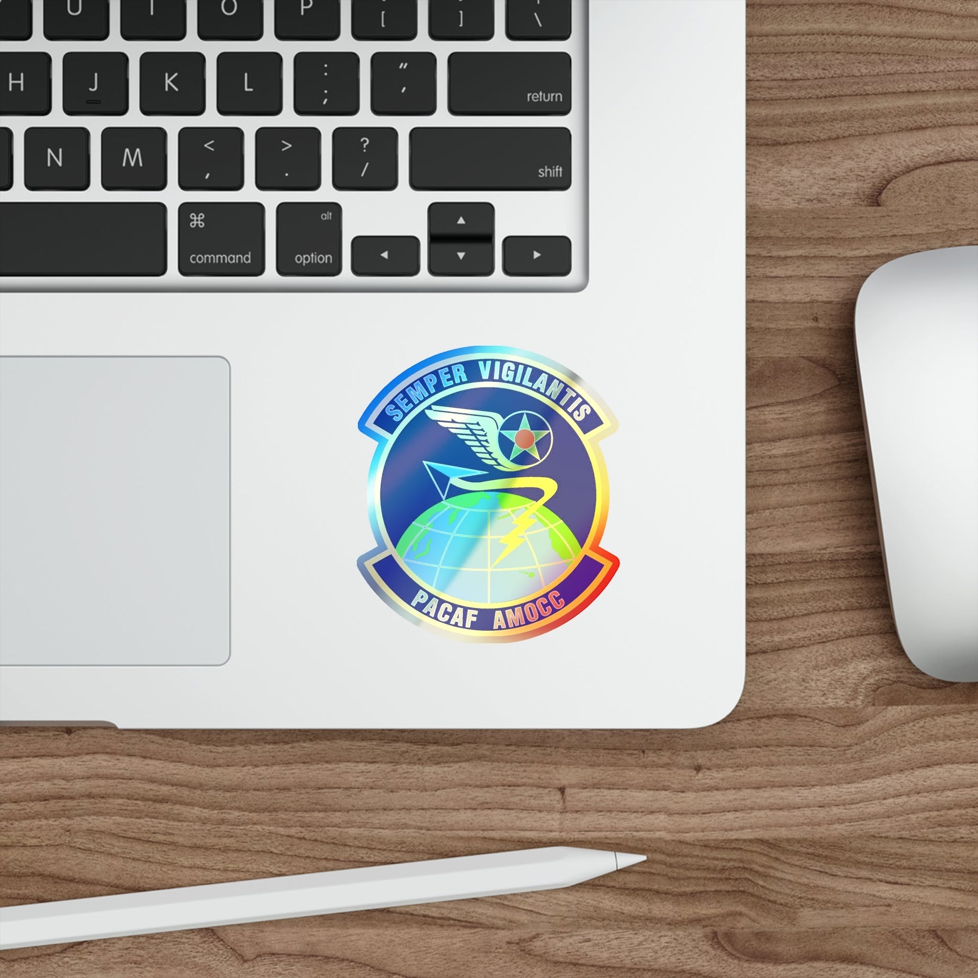 PACAF Air Mobility Operations Control Center (U.S. Air Force) Holographic STICKER Die-Cut Vinyl Decal-The Sticker Space