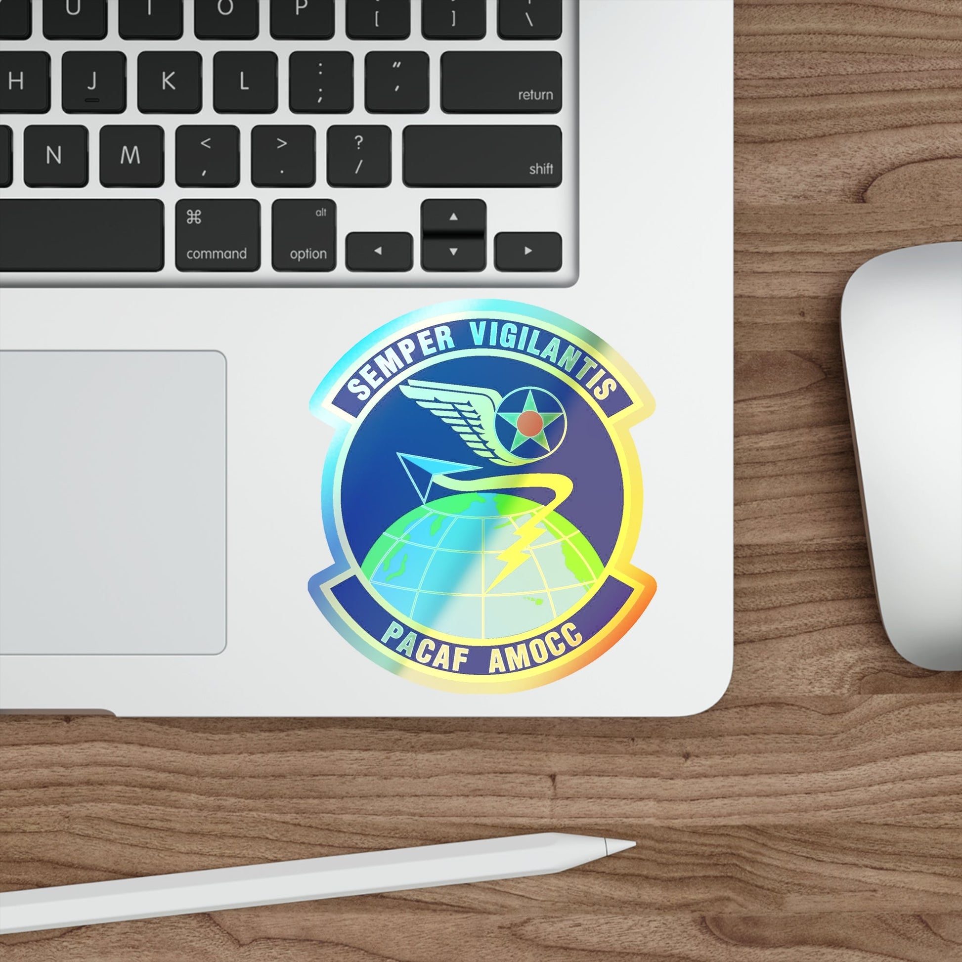 PACAF Air Mobility Operations Control Center (U.S. Air Force) Holographic STICKER Die-Cut Vinyl Decal-The Sticker Space