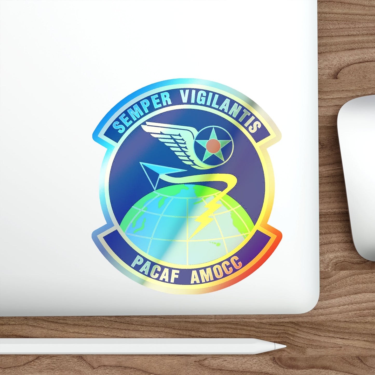 PACAF Air Mobility Operations Control Center (U.S. Air Force) Holographic STICKER Die-Cut Vinyl Decal-The Sticker Space