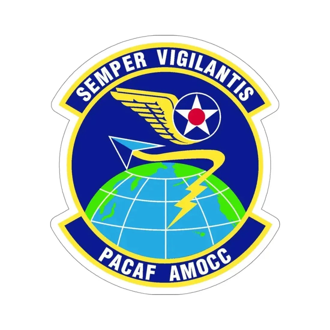 PACAF Air Mobility Operations Control Center (U.S. Air Force) STICKER Vinyl Die-Cut Decal 4 Inch - The Sticker Space